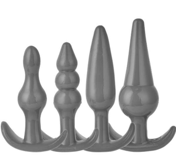 Intense Kit Anal Plug Set 4 peças Black RF08020