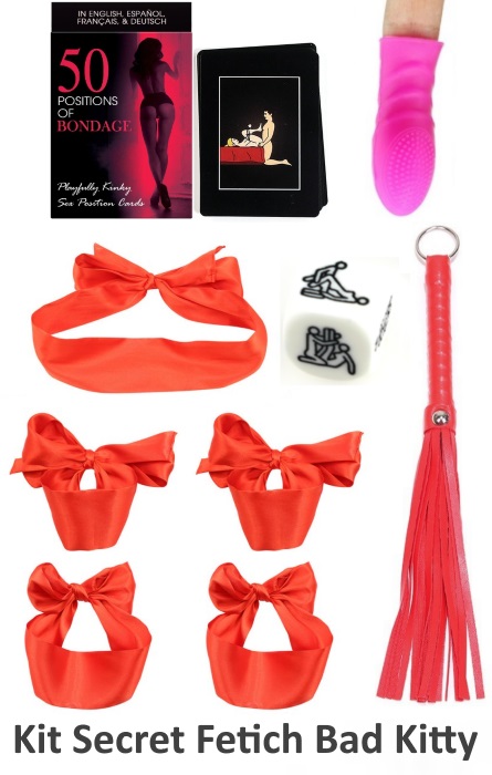 Kit Secret Fetich Bad Kitty 9 peças RF03345