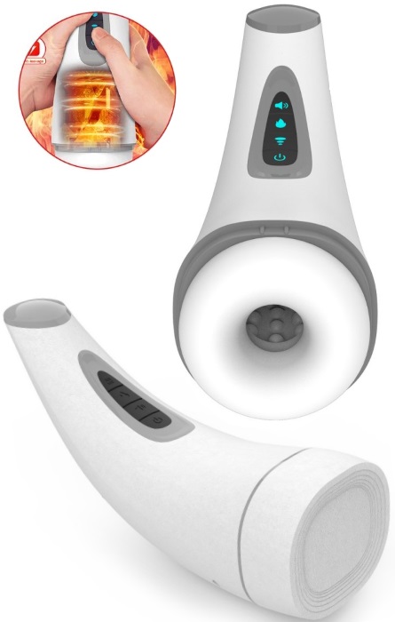 Luxury Masturbador Cup Vibração Sucção e Som de Voz RF09681