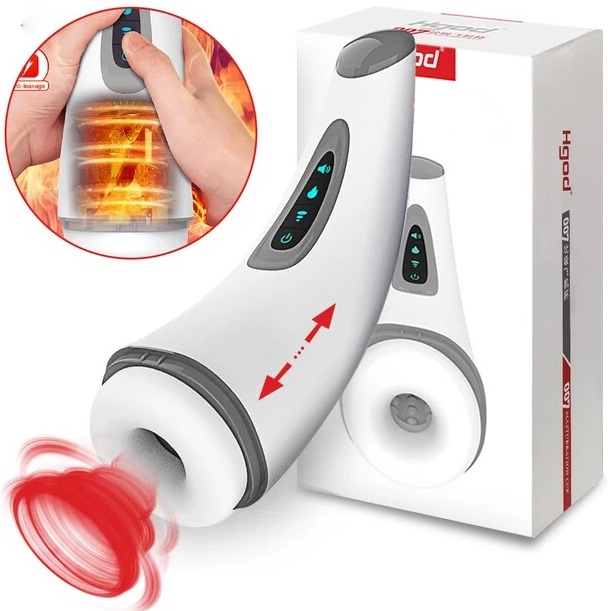 Luxury Masturbador Cup Vibração Sucção e Som de Voz RF09681