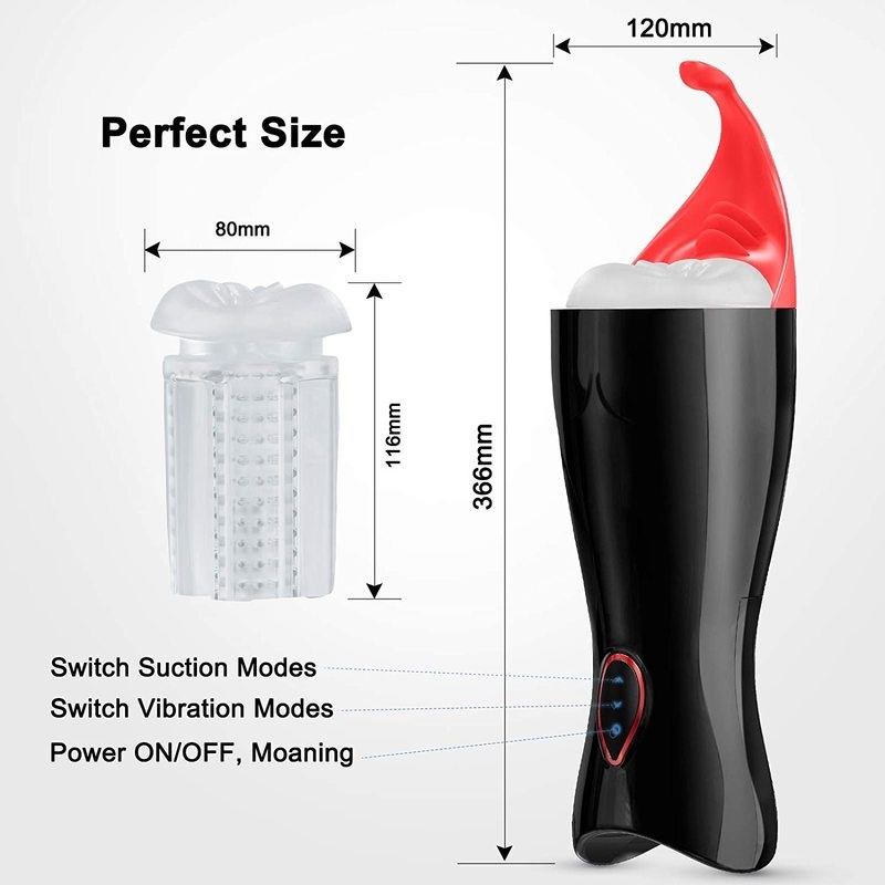 Masturbador Cup Vibração Intelegente Sucção e Som de Voz RF09690 - Image 5