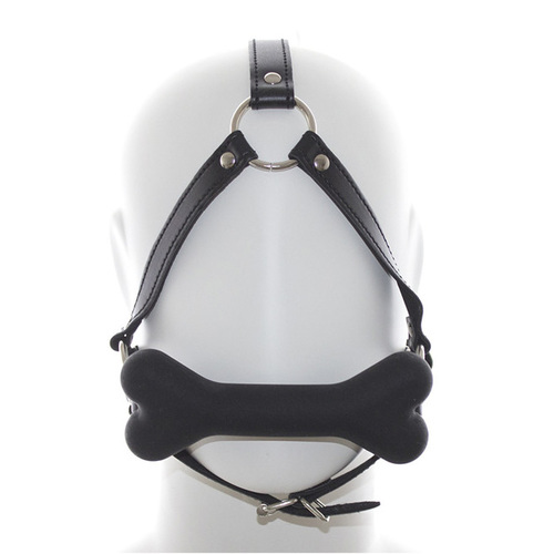 Bone Gag Harness Black RF01024