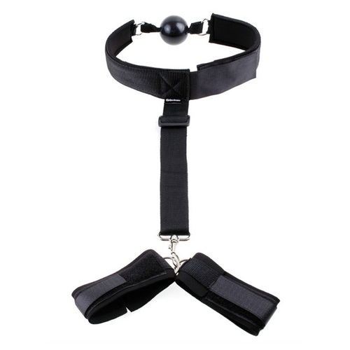 Sistema Restricão com Ball Gag Bondage Black RF01121