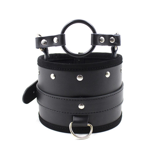 Collar With Ring Gag Black Rf01599