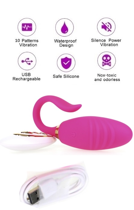 Ovo Vibrador Recarregavel 10 Speeds Rose RF04179 - Image 5