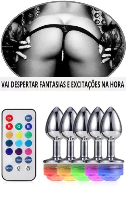 Plug Anal com Luz LED L RF03385