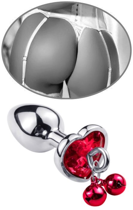 Anal Plug Brilhante Heart Red M RF08015