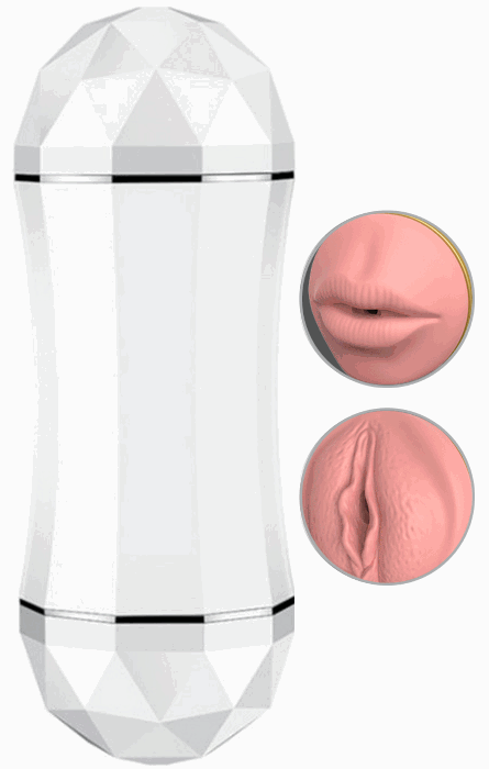 Duplo Masturbabor Vaginal e Oral White RF04101