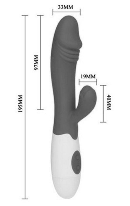 Vibrador Rabbit 30 Speeds Black RF04235 - Image 3
