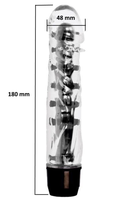 Vibrador Clássico Crystal 18cm Red RF04221