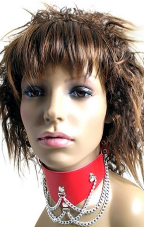 Collar with Chains Red RF01077