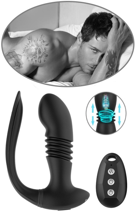 Duplo Vibrador Anal de Impulso Recarregavel Unisexo 36 Speeds RF09727