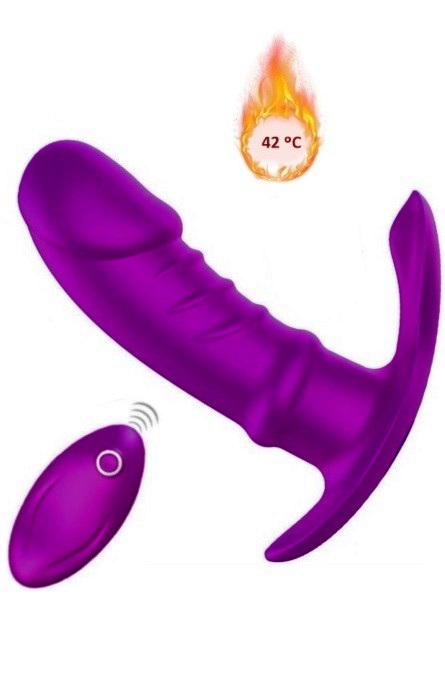 Vibrador Duplo Recarregavel com Aquecimento 36 Speeds Purple RF09514 - Image 3