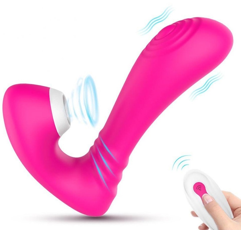 Vibrador G-Spot e Ondas de Sucção Clitóris Wireless 18 Speeds Rose RF09532 - Image 5