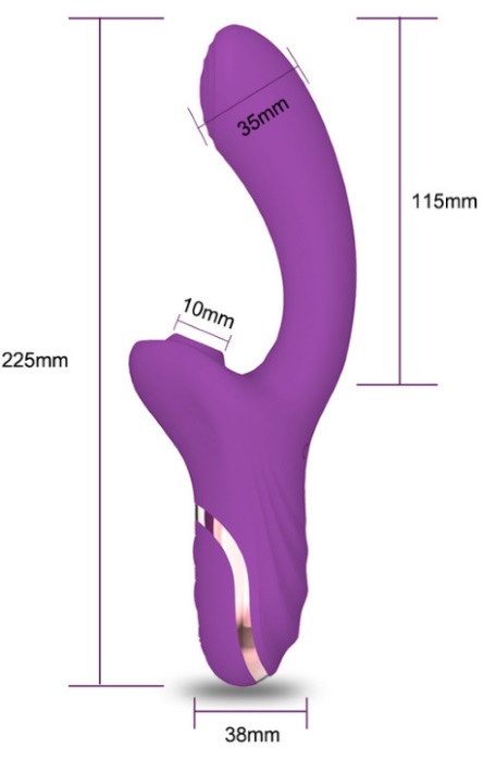 Vibrador G-spot Rabbit Ondas de Sucção 10 Speeds Purple RF09658