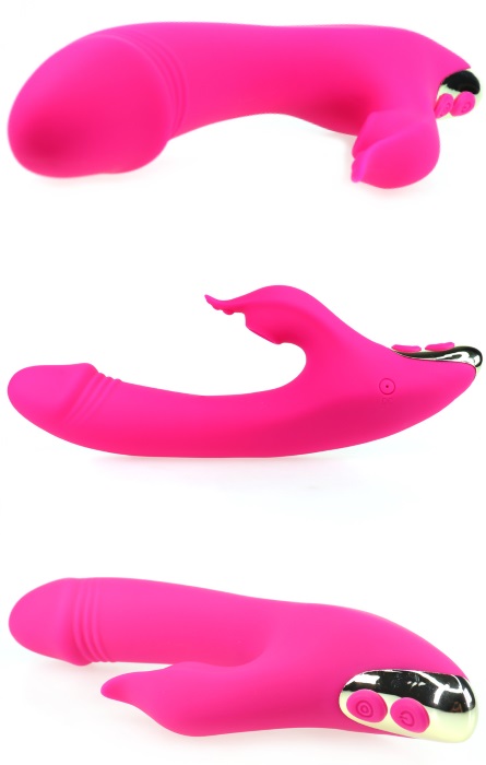Vibrador G-spot Ondas de Sucção Recarregavel 9 Speeds Rose RF09684 - Image 3
