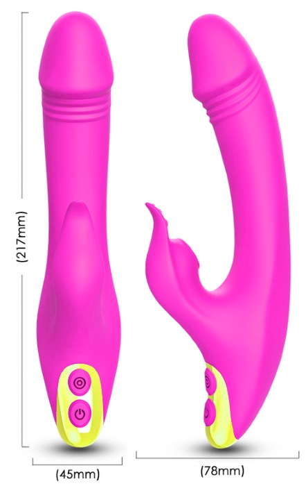 Vibrador G-spot Ondas de Sucção Recarregavel 9 Speeds Rose RF09684 - Image 4