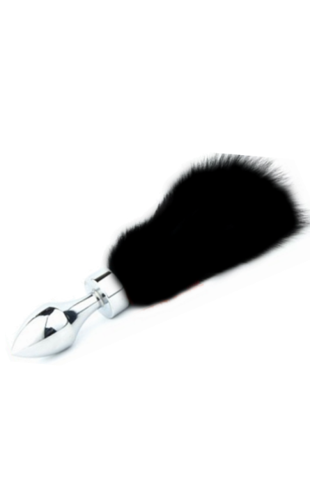 Plug Anal Pompon Black RF02336