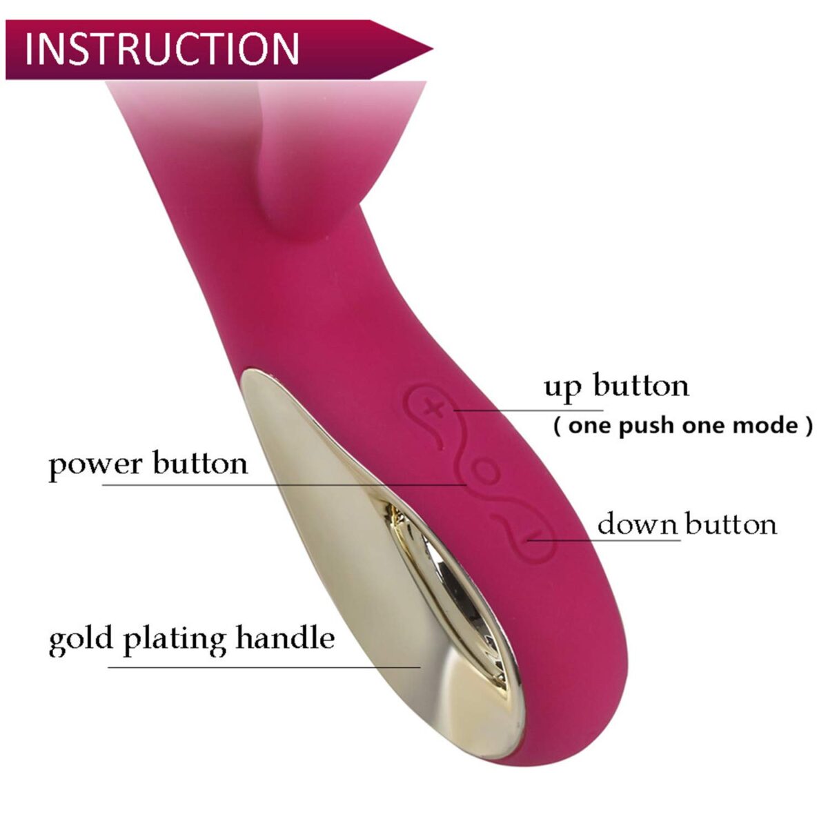 Vibrador Rabbit  Recarregavel 10 Speeds Purple RF04234 - Image 5