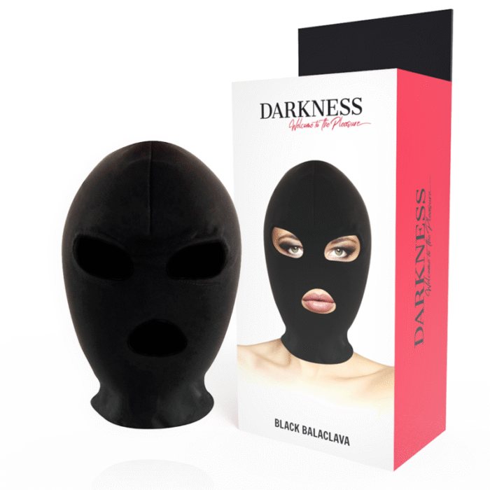 DARKNESS – MSCARA DE SUBMISSO DE BDSM BOCA E OLHOS PRETA