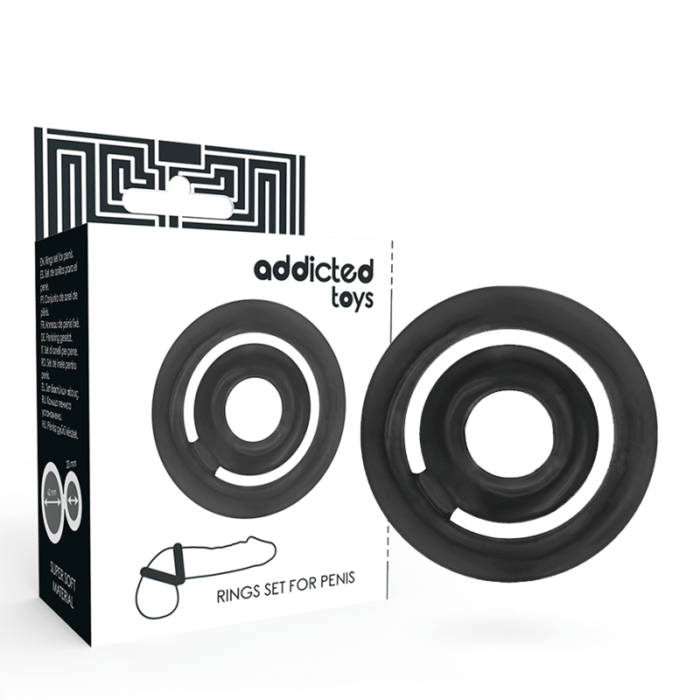 ADDICTED TOYS – POTENZ- C-RING PÊNIS PRETO
