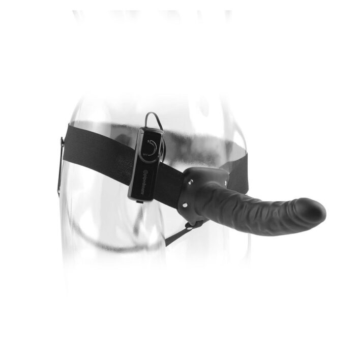 FETISH FANTASY SERIES – 19 CM VIBRATÓRIO OCO STRAP-ON PRETO