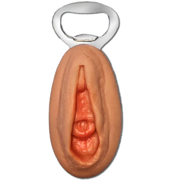 DIABLO PICANTE – ABRIDOR EM FORMA DE VAGINA DOURADO