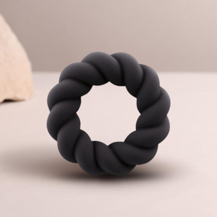 ROCKS-OFF – ANEL MASTURBADOR DE SILICONE PRETO TWIST