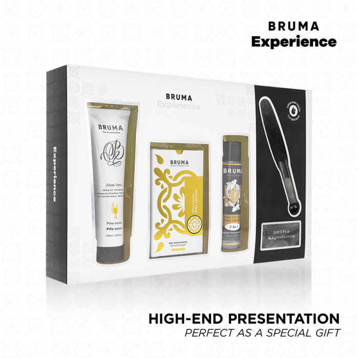 BRUMA XPERIENCE – PACOTE DE TENTAÇÃO DE PINA COLADA DOCE COM POTENCIALIZADOR DE ORGASMO
