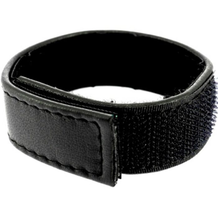 LEATHER BODY – CINTA DE COURO AJUSTVEL COM VELCRO PARA PÊNIS PRETO