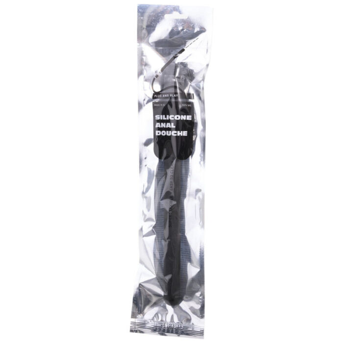 ALL BLACK – ROLHA DE SISTEMA DE SILICONE ANAL PARA CHUVEIRO 27 CM