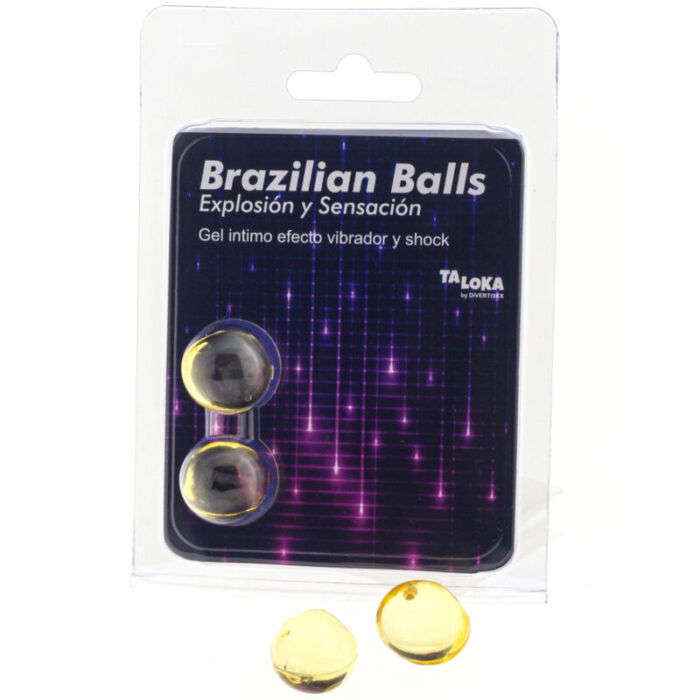 TALOKA – 2 BOLAS BRASILEIRAS GEL EMOCIONANTE VIBRANTE E EFEITO DE CHOQUE