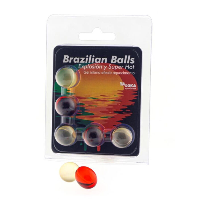 TALOKA – 5 BOLAS BRASILEIRAS GEL EMOCIONANTE SUPER QUENTE EFEITO