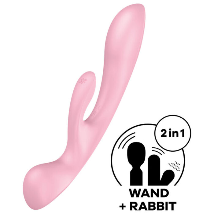 SATISFYER – VIBRAO HÍBRIDA TRIPLE OH ROSA