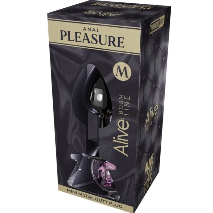 ALIVE – MINI PLUG PRAZER ANAL METAL ROSA TAMANHO M