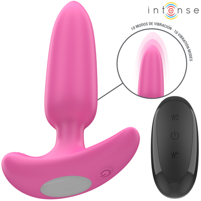 INTENSE – ROSS ANAL PLUG 10 VIBRAÇÕES ROSA CONTROLE REMOTO