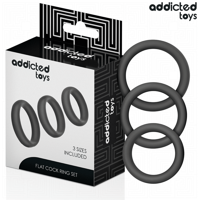 ADDICTED TOYS – CONJUNTO DE ANÉIS PLANOS DE SILICONE
