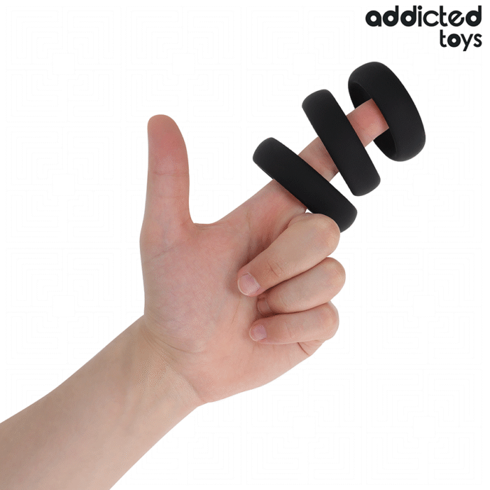 ADDICTED TOYS – CONJUNTO DE ANÉIS PLANOS DE SILICONE