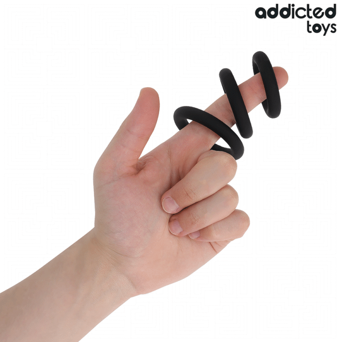 ADDICTED TOYS – CONJUNTO DE ANÉIS DE SILICONE MODELO 1
