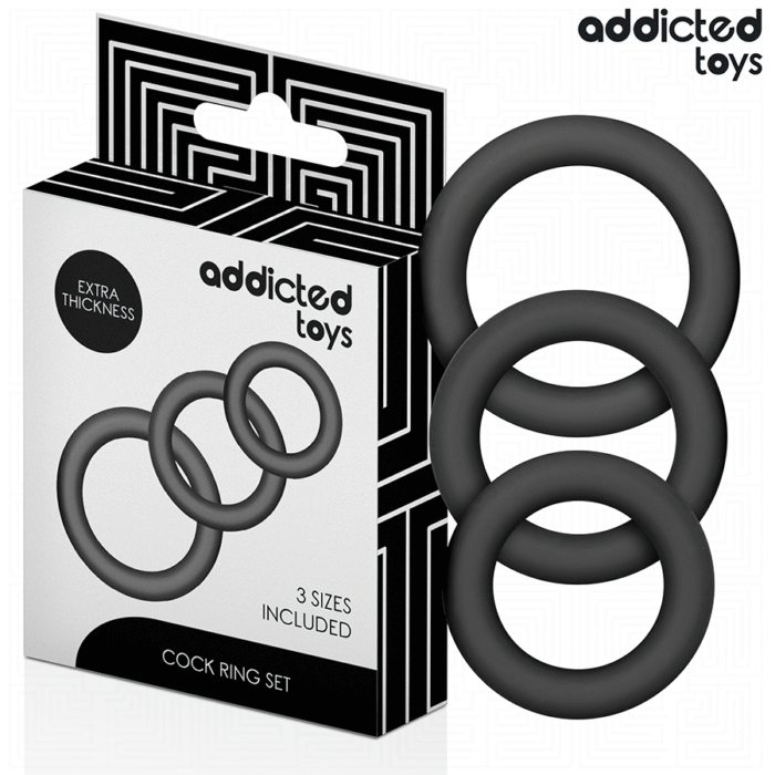ADDICTED TOYS – CONJUNTO DE ANÉIS DE SILICONE MODELO 1