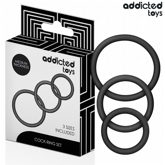 ADDICTED TOYS – CONJUNTO DE ANÉIS DE SILICONE MODELO 2