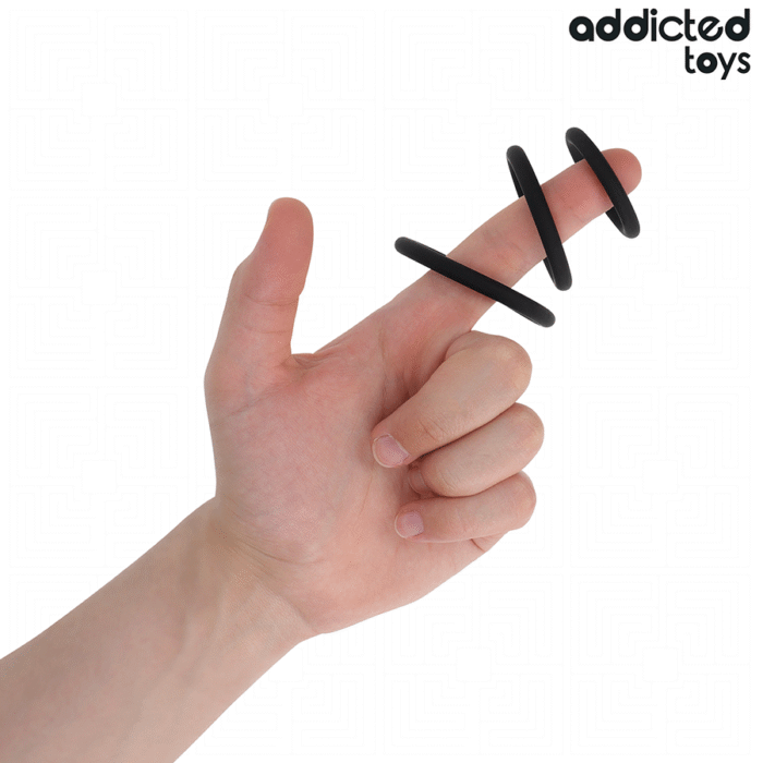 ADDICTED TOYS – CONJUNTO DE ANÉIS DE SILICONE MODELO 2