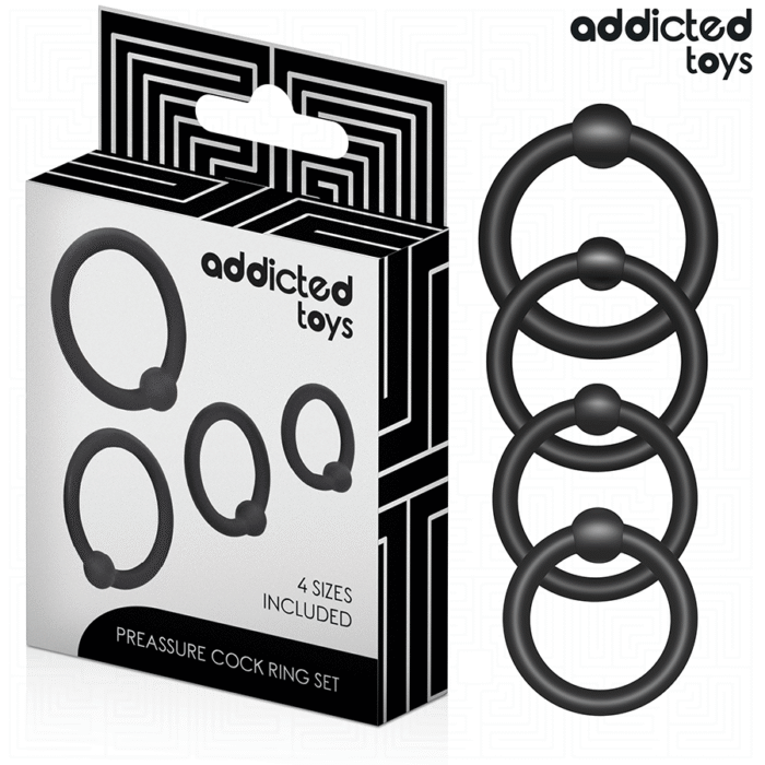ADDICTED TOYS – CONJUNTO DE ANÉIS DE SILICONE DE PRESSÃO