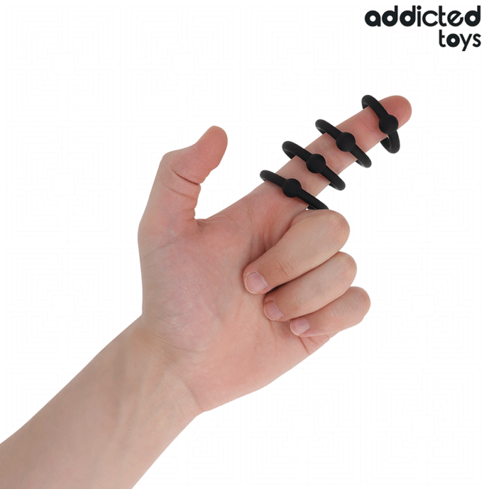 ADDICTED TOYS – CONJUNTO DE ANÉIS DE SILICONE DE PRESSÃO