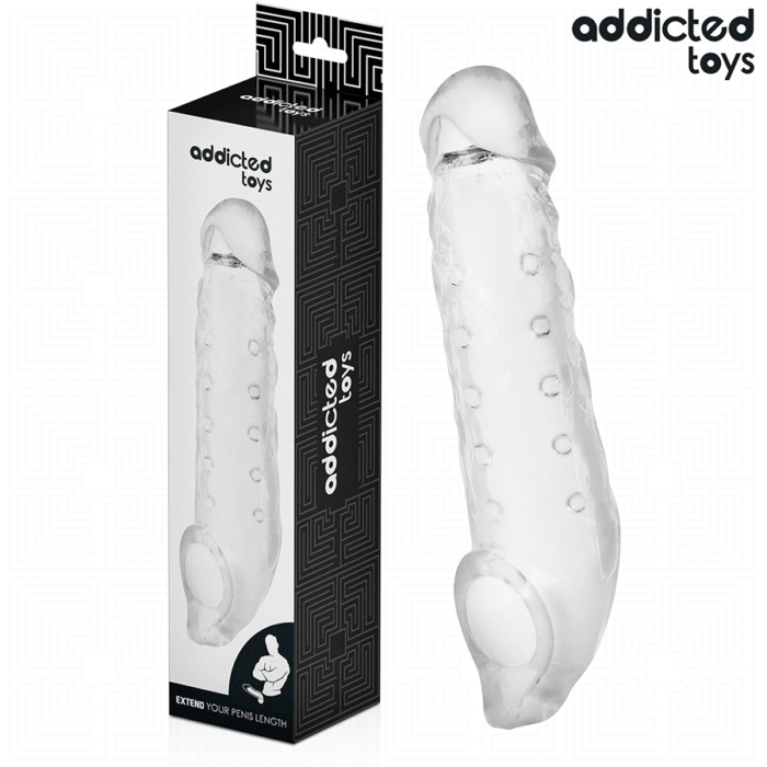 ADDICTED TOYS – EXTENSÃO DE PÊNIS TRANSPARENTE TAMANHO S 23 CM