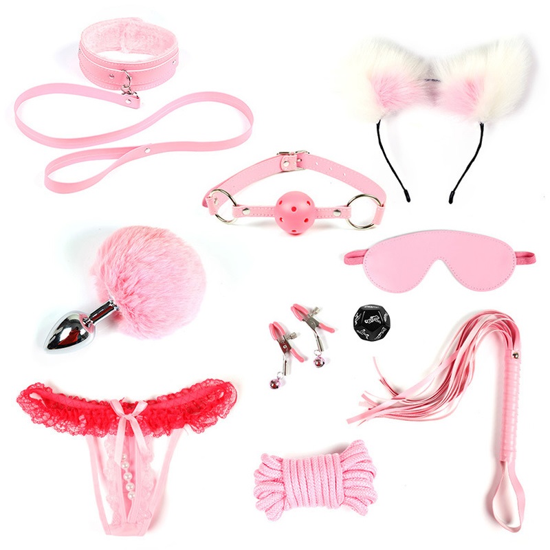 Kit Bondage Sexy Party 11 peças Pink RF03387