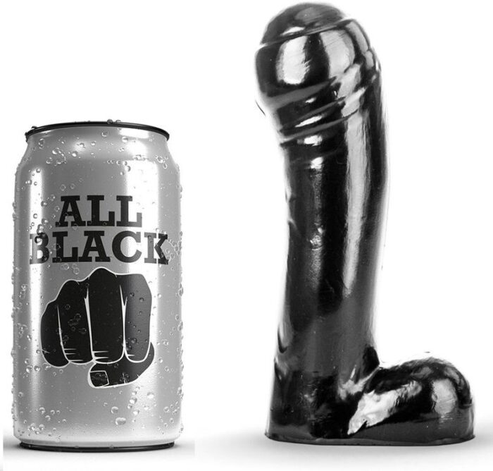 ALL BLACK – DILDO PRETO 15 CM
