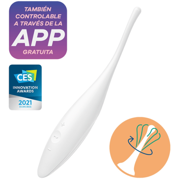 SATISFYER – VIBRADOR TWIRLING JOY CLIT TIP BRANCO
