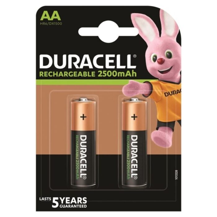 DURACELL – BATERIA RECARREGVEL HR6 AA 2500mAh 2 UNIDADE