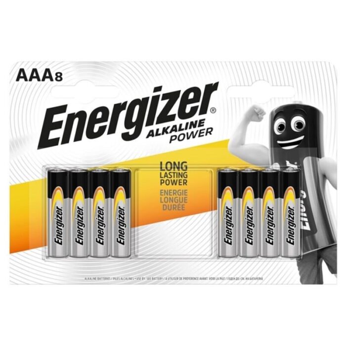 ENERGIZER – BATERIA ALCALINA POTÊNCIA AAA LR03 8 UNIDADE